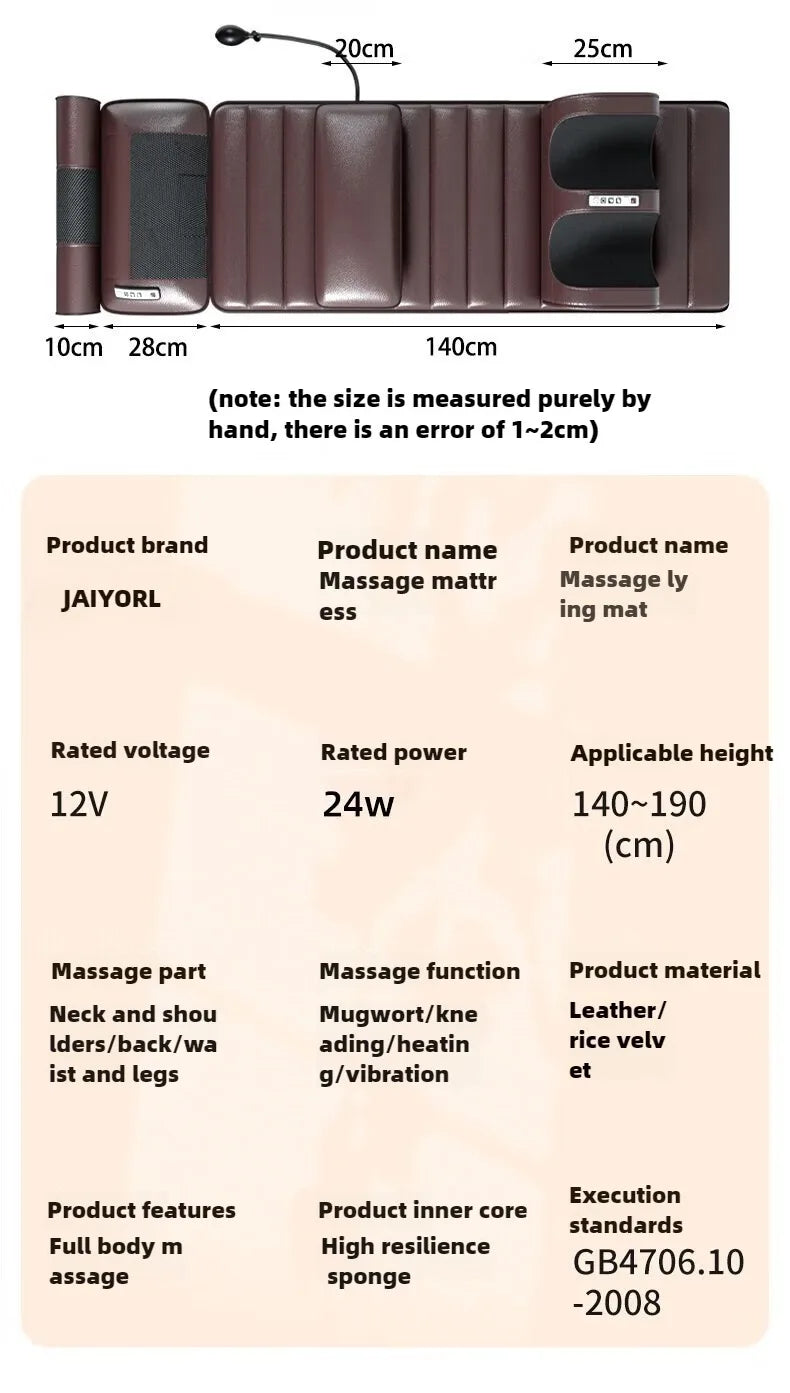 Electric Full Body Massage Mattress