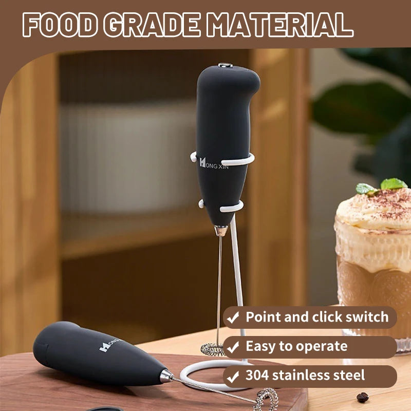 Electric Milk Frother Handheld Mixer Coffee Foamer Egg Beater Cappuccino Stirrer