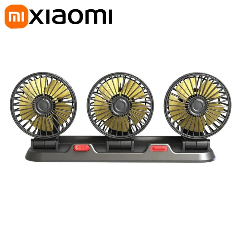 Xiaomi Car Fan 360° Adjustable 3 Head Air Fan Automotive Electric Fan