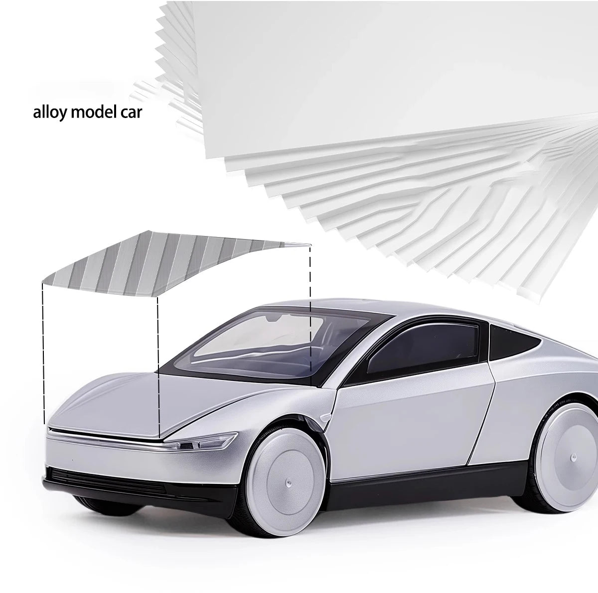 1:32 Cyber Robotaxi Driverless Taxi Alloy Metal Diecast Model