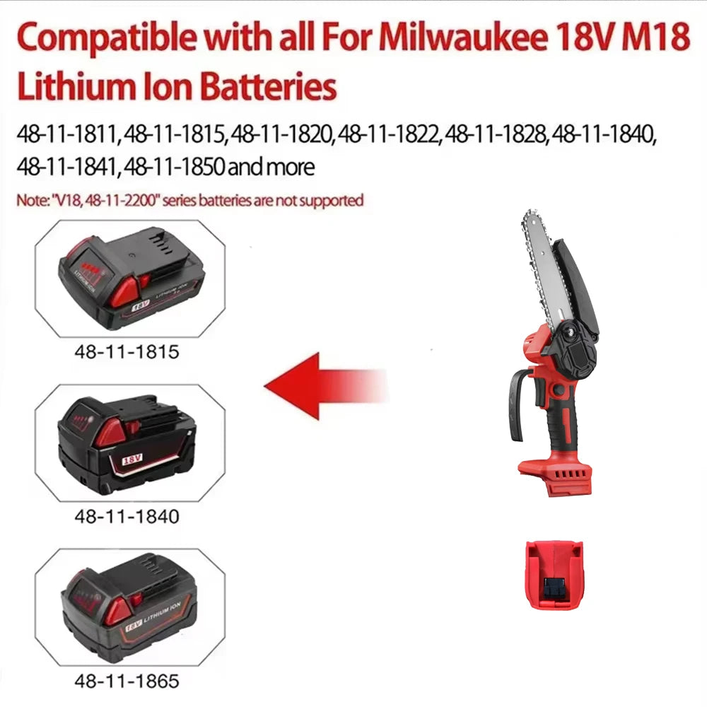 Mini Chainsaw 4/6InCordless Woodworking Handheld Garden Electric Saw