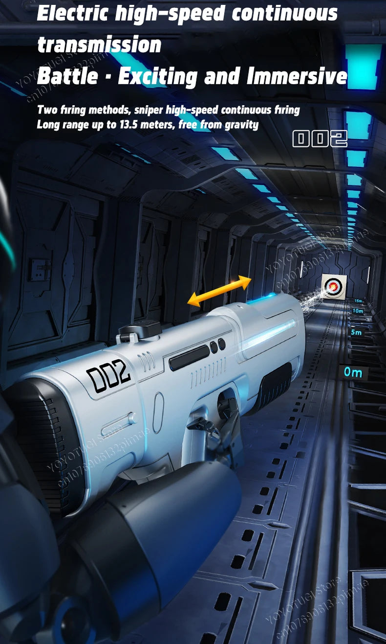Pulse Electric Continuous Firing Water Gun Powerful Water Spray Laser Toy Gun