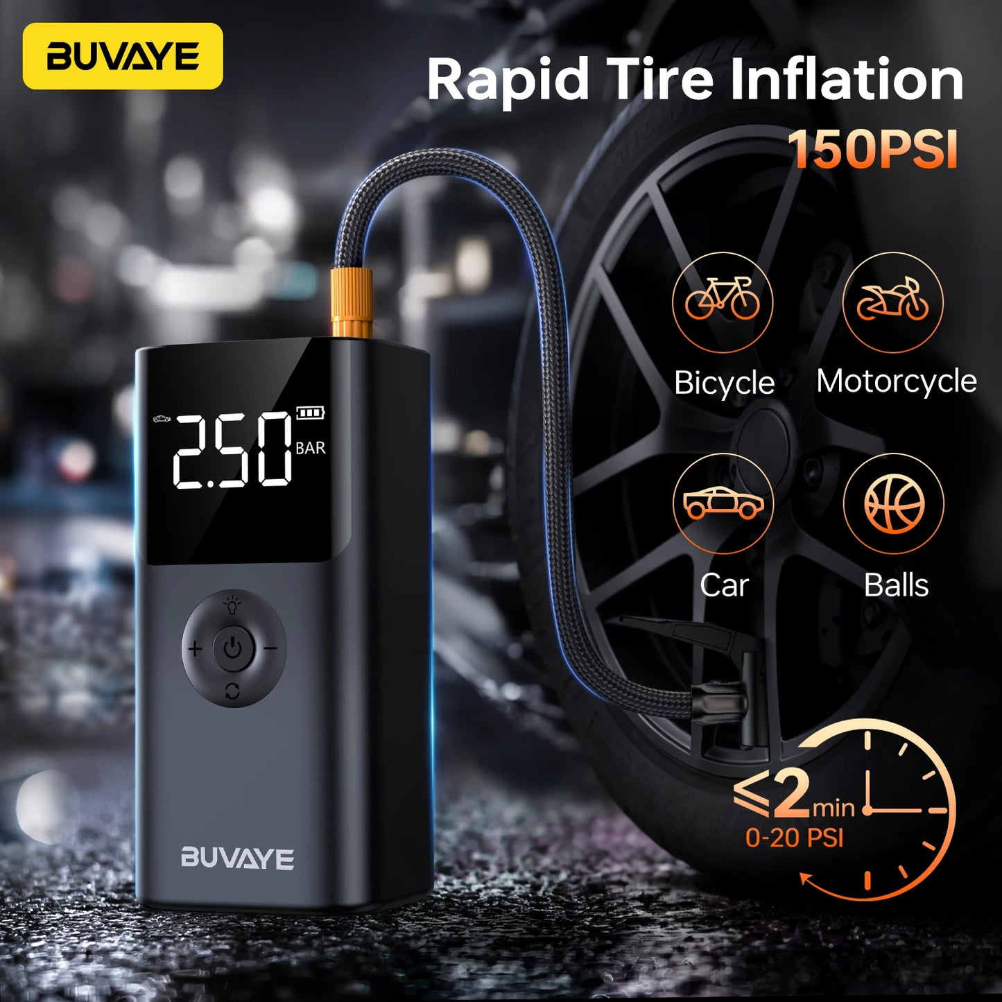 BUVAYE Multifunctional Battery Jump Starter Power Bank
