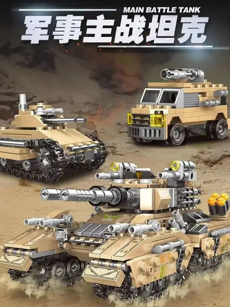 Newest 1028pcs World War 2 Military Vehicle Tank