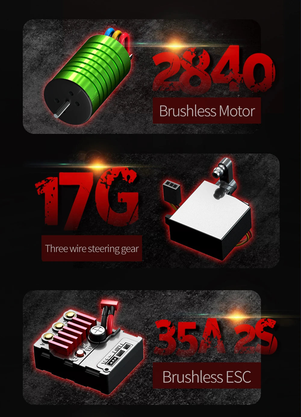 JJRC 1:16 4WD RC Car 70KM/H With Led Lights 2.4G Inductor Remote Control Off-Road Cars
