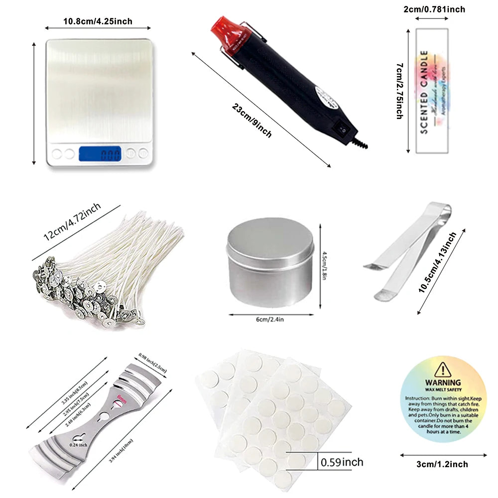 1 Set Candle Making Kit Pouring Pot Candle Making Supplies Tools Kit