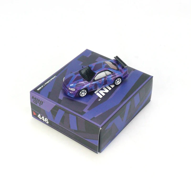 MINIGT 1/64 Nissan Skyline GT-R (R34) V-Spec II Alloy Car Model