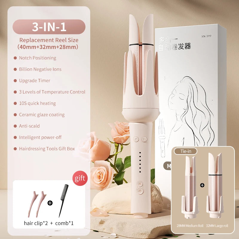Auto Rotating Ceramic Hair Roller Professional Curling Iron
