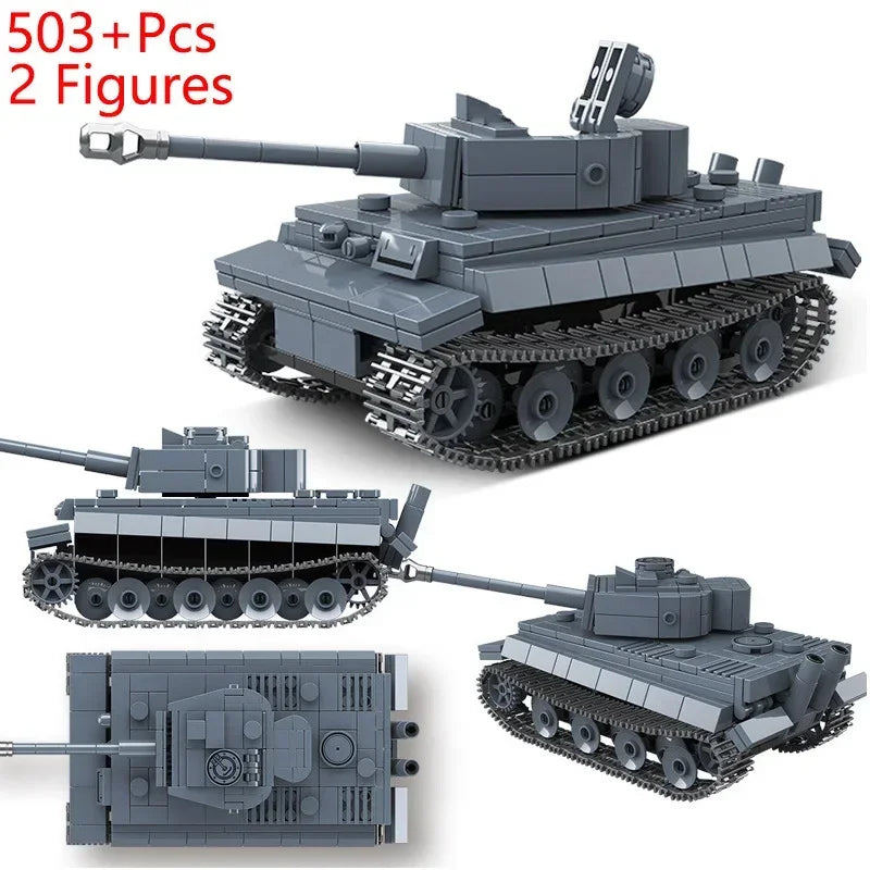 Ww2 Military World War German Leopard Medium Tank Building Blocks Bricks