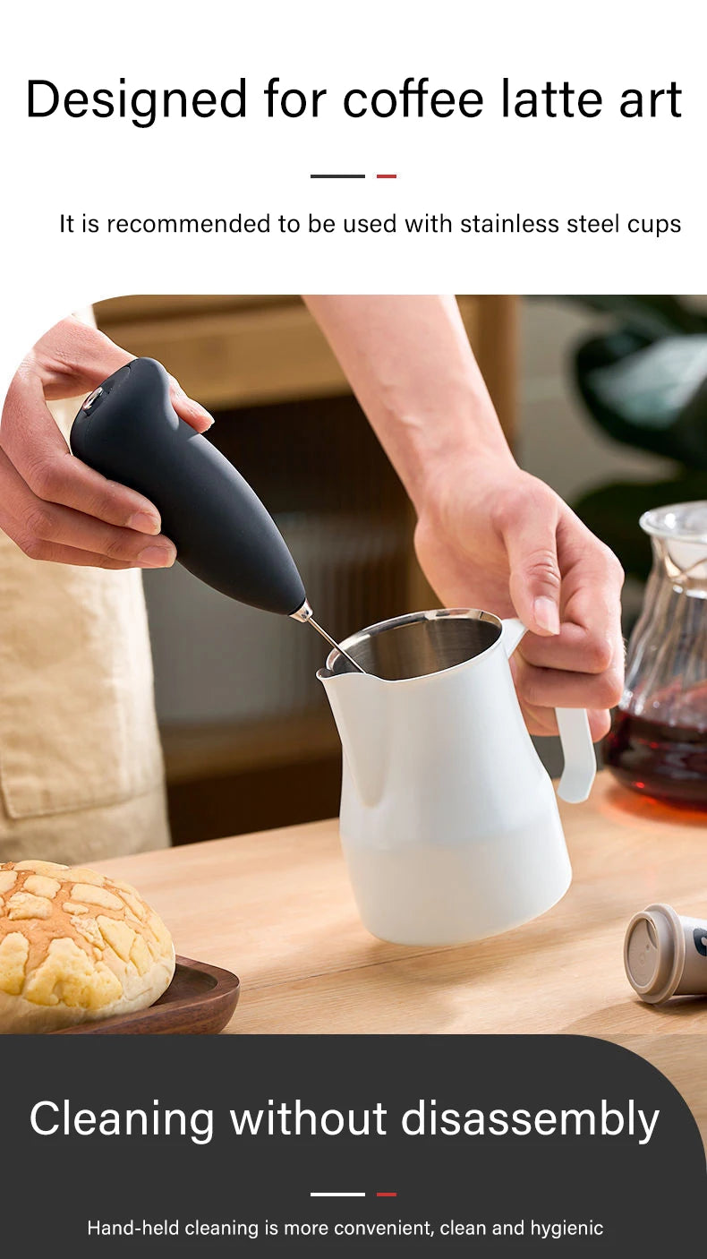 Electric Milk Frother Handheld Mixer Coffee Foamer Egg Beater Cappuccino Stirrer