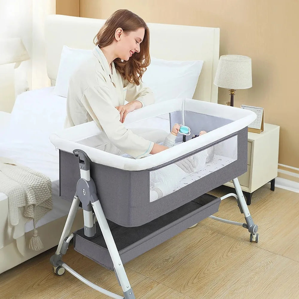 Baby Bassinet, 5-in-1 Infant Bedside Crib