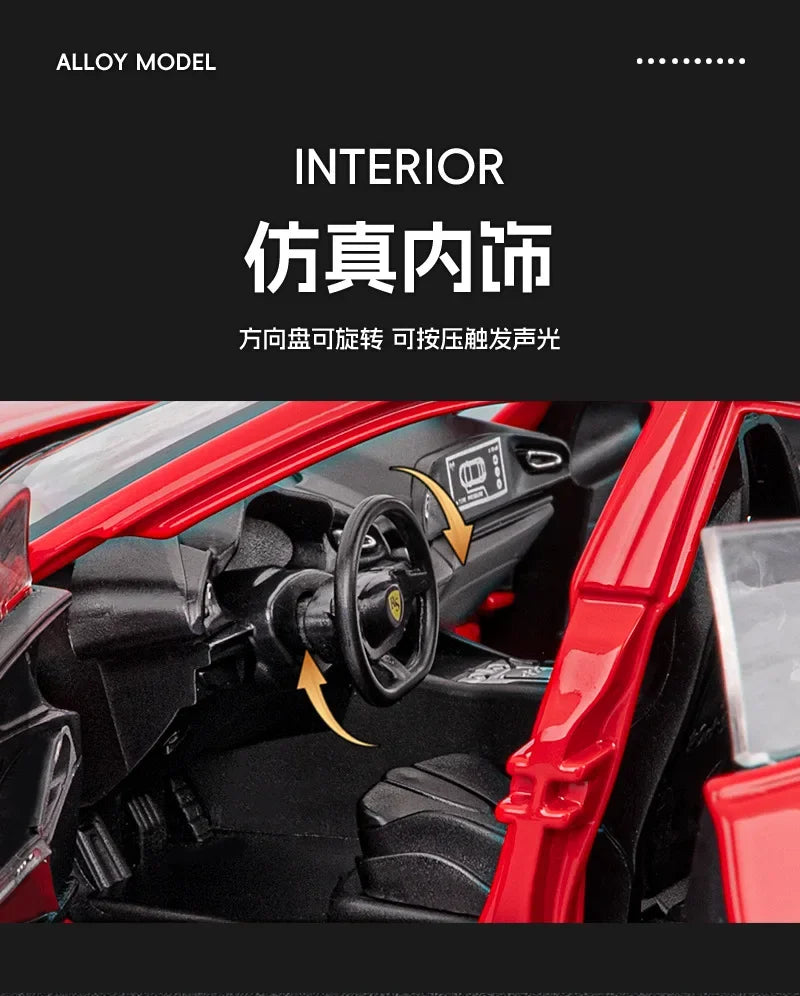 1: 22 pull FVU simulation alloy sports car model