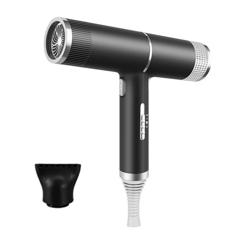 Low noise cold and hot negative ion hair dryer