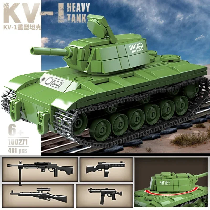 Ww2 Military World War German Leopard Medium Tank Building Blocks Bricks