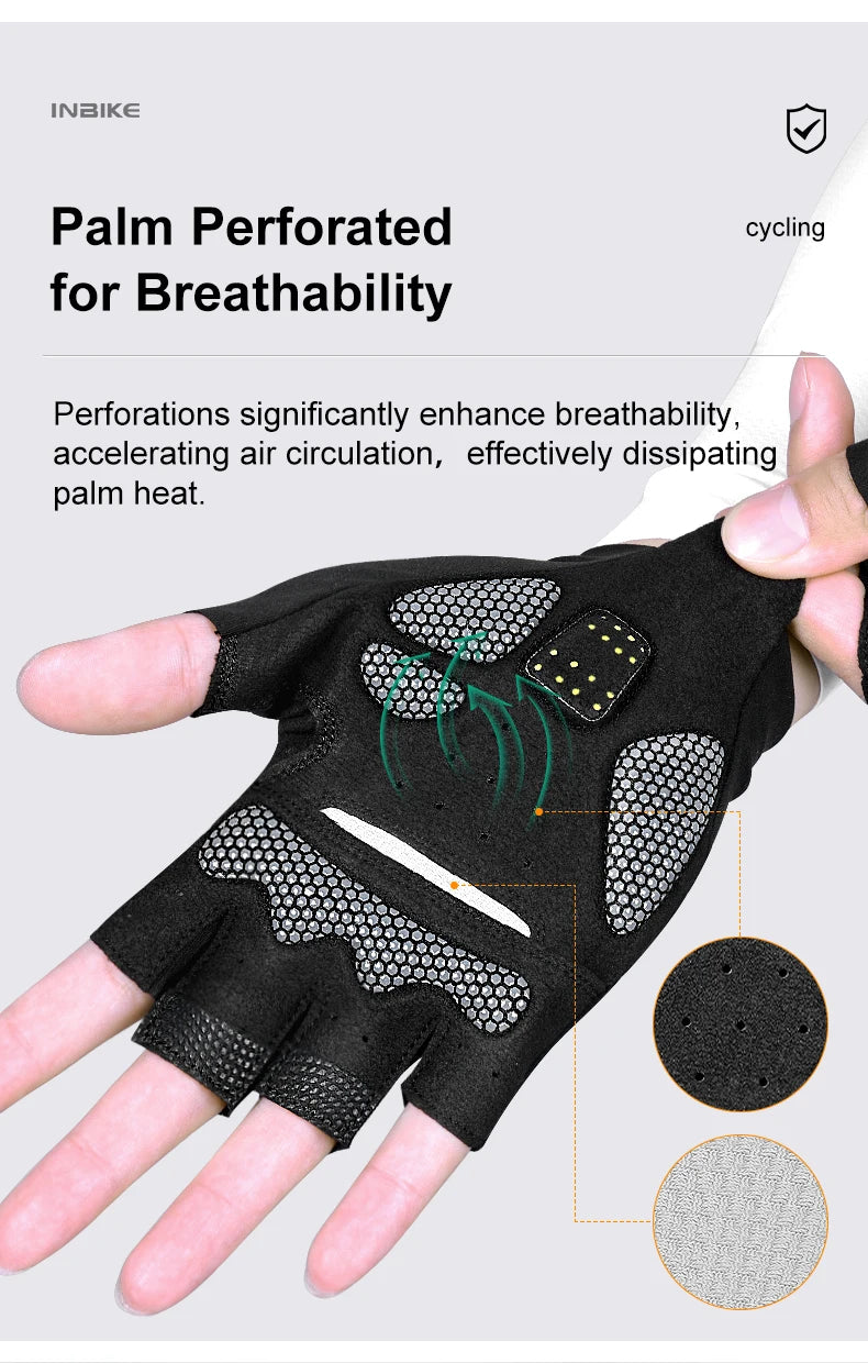 INBIKE Half Finger Cycling Gloves Summer Bicycle Gloves