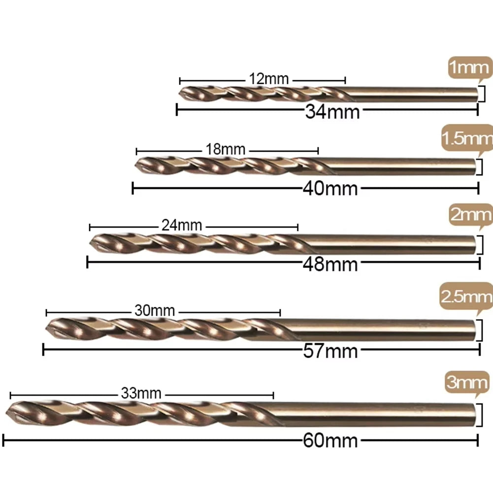 10pcs/set HSS M35 Cobalt Drill Bits