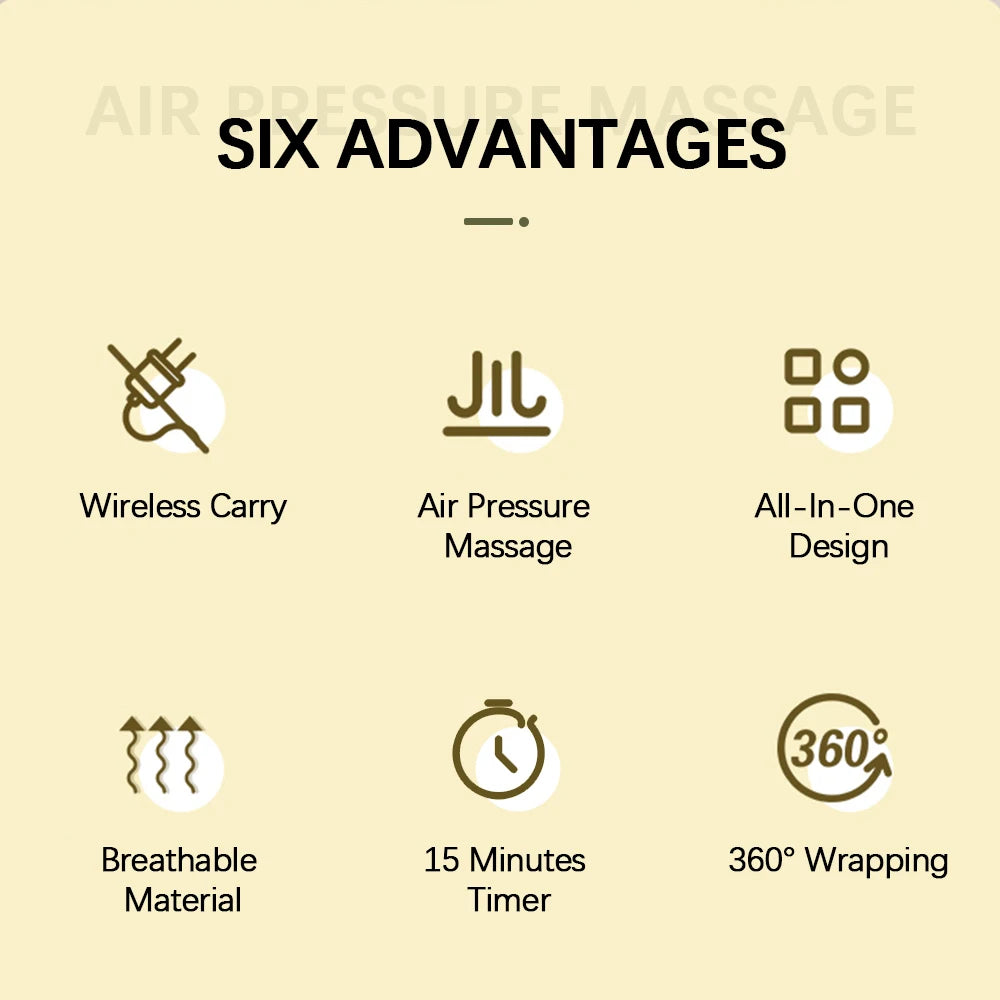 Wireless 360° Air Pressure Calf Massager Eletric 3VM+