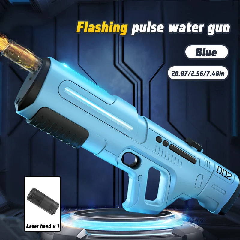 Pulse Electric Continuous Firing Water Gun Powerful Water Spray Laser Toy Gun
