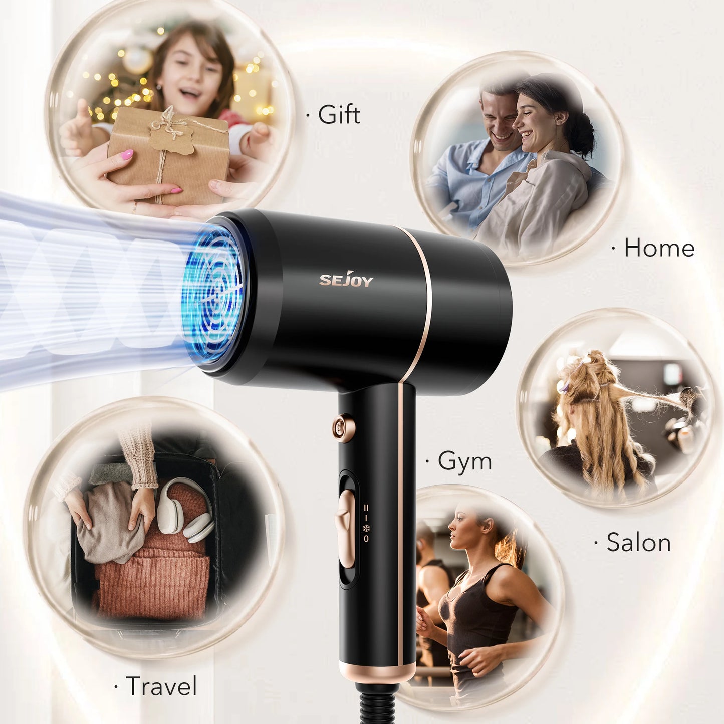 Sejoy 1800W Electric Hair Dryer 110v Hair Dryer