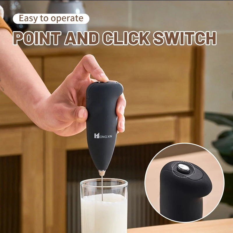 Electric Milk Frother Handheld Mixer Coffee Foamer Egg Beater Cappuccino Stirrer