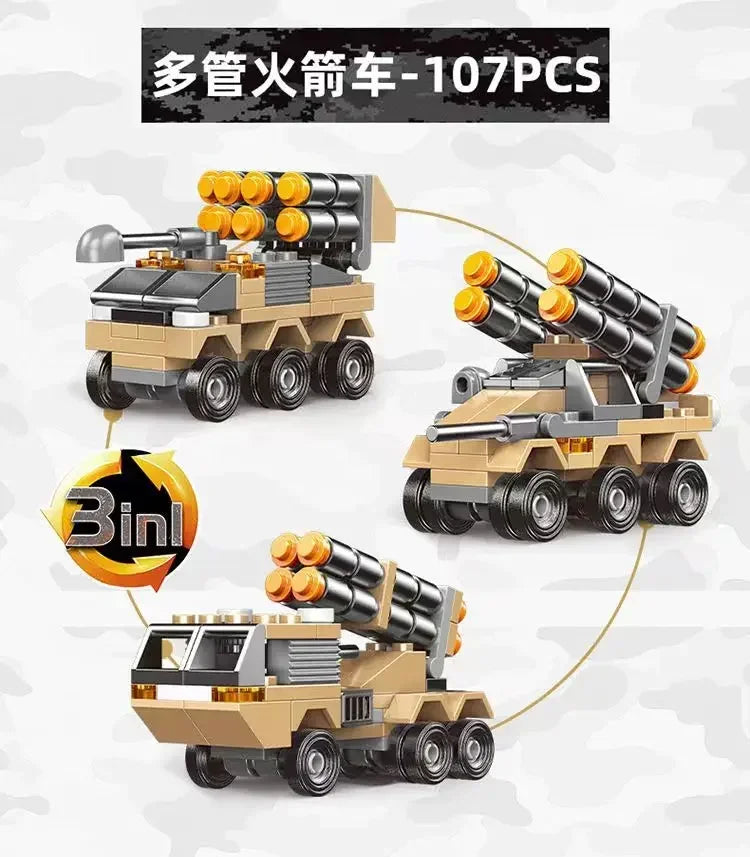Newest 1028pcs World War 2 Military Vehicle Tank