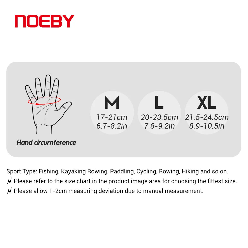 Noeby Fishing Gloves Non-slip Full Finger