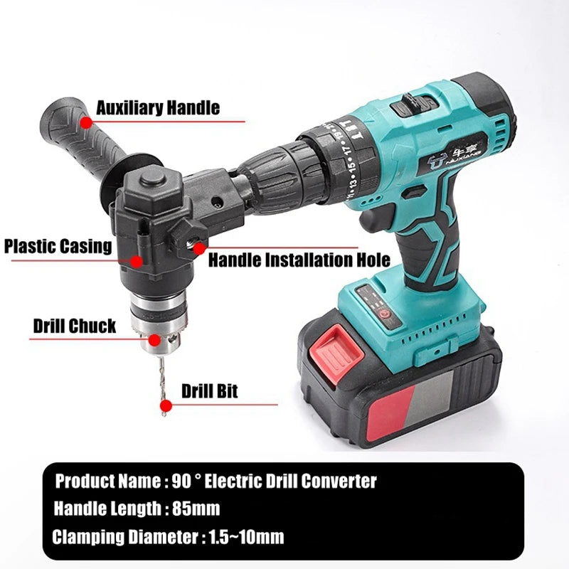 90° Three Jaw Chuck Corner Impact Drill