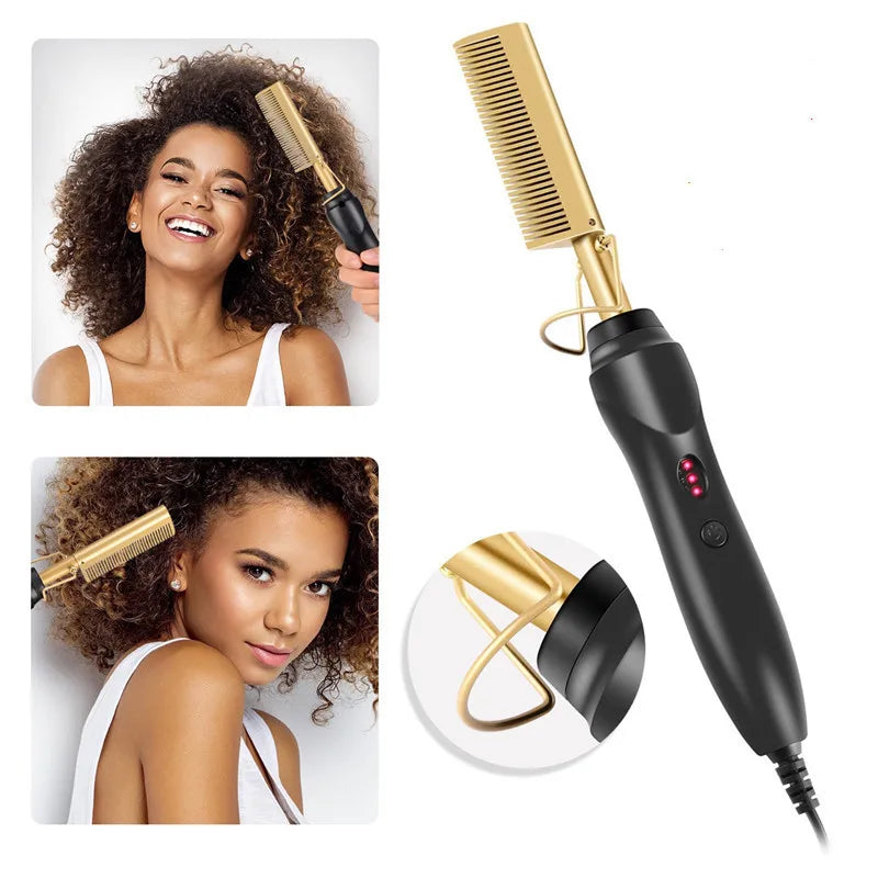 Hot Comb Hair Straightener Brush Hot Comb