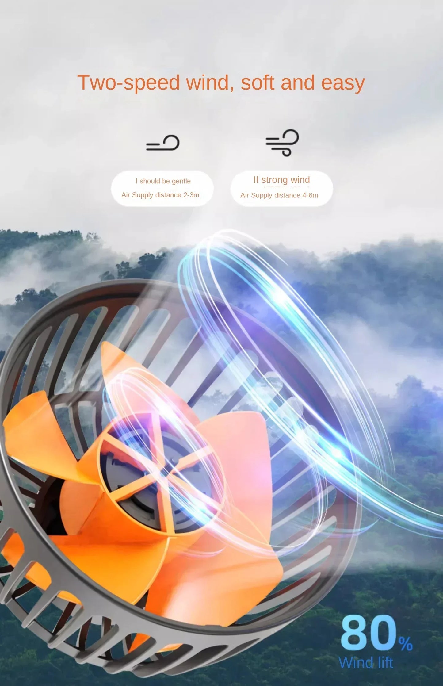 5V Triple Head Car Fan
