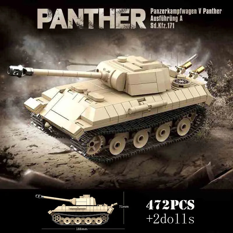 WW2 Military Classic Model Tiger Leopard KV-1 KV-2 IS-2 Heavy Tank Collection Model