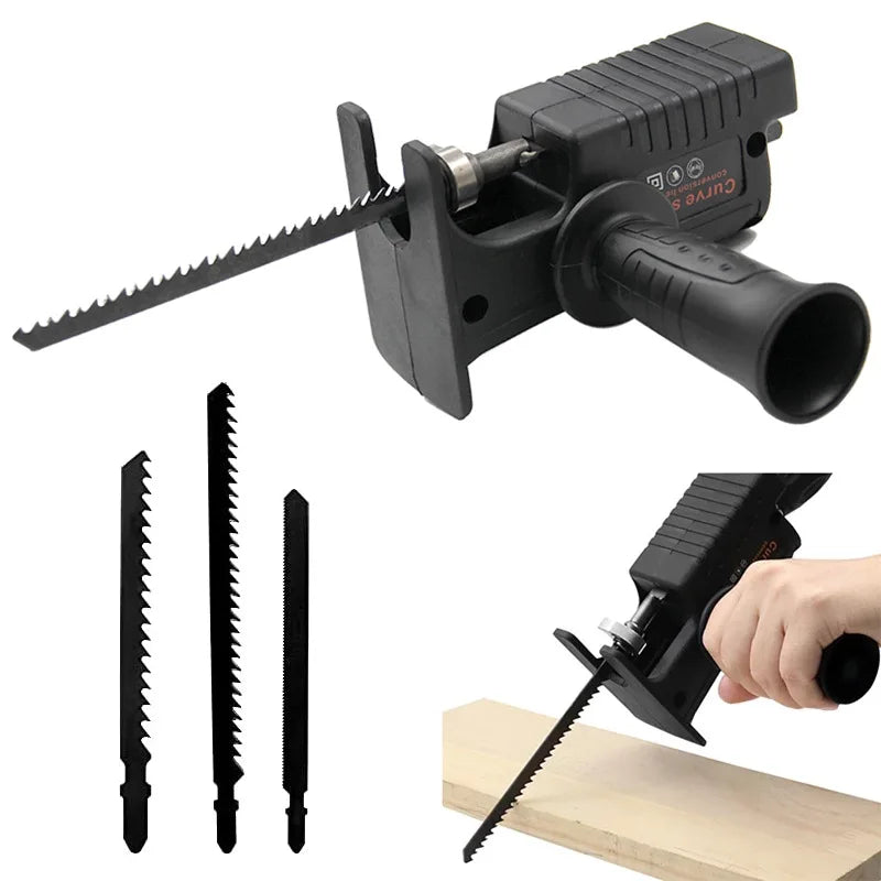 Electric Drill Modified To Reciprocating Saw