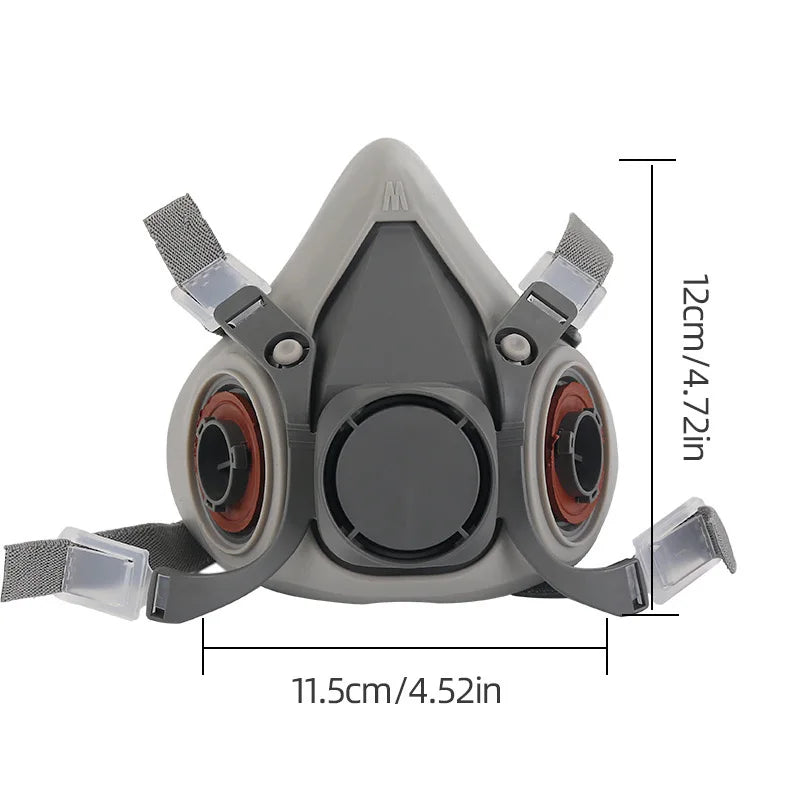 6200 Dust Gas Mask Filters Suit Industrial Half Face Painting Spraying Respirator