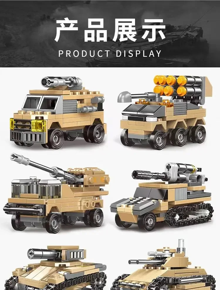 Newest 1028pcs World War 2 Military Vehicle Tank