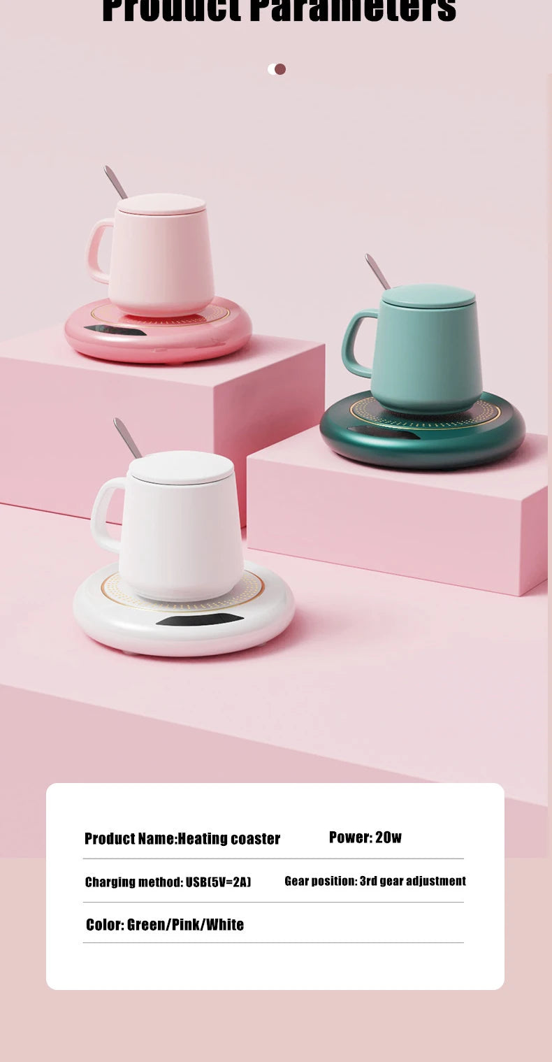 1PC Thermostatic Heating Coaster