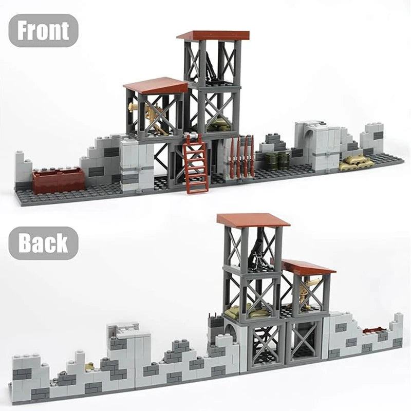 WW2 Army Military Base Model Building Kits Boys Toys