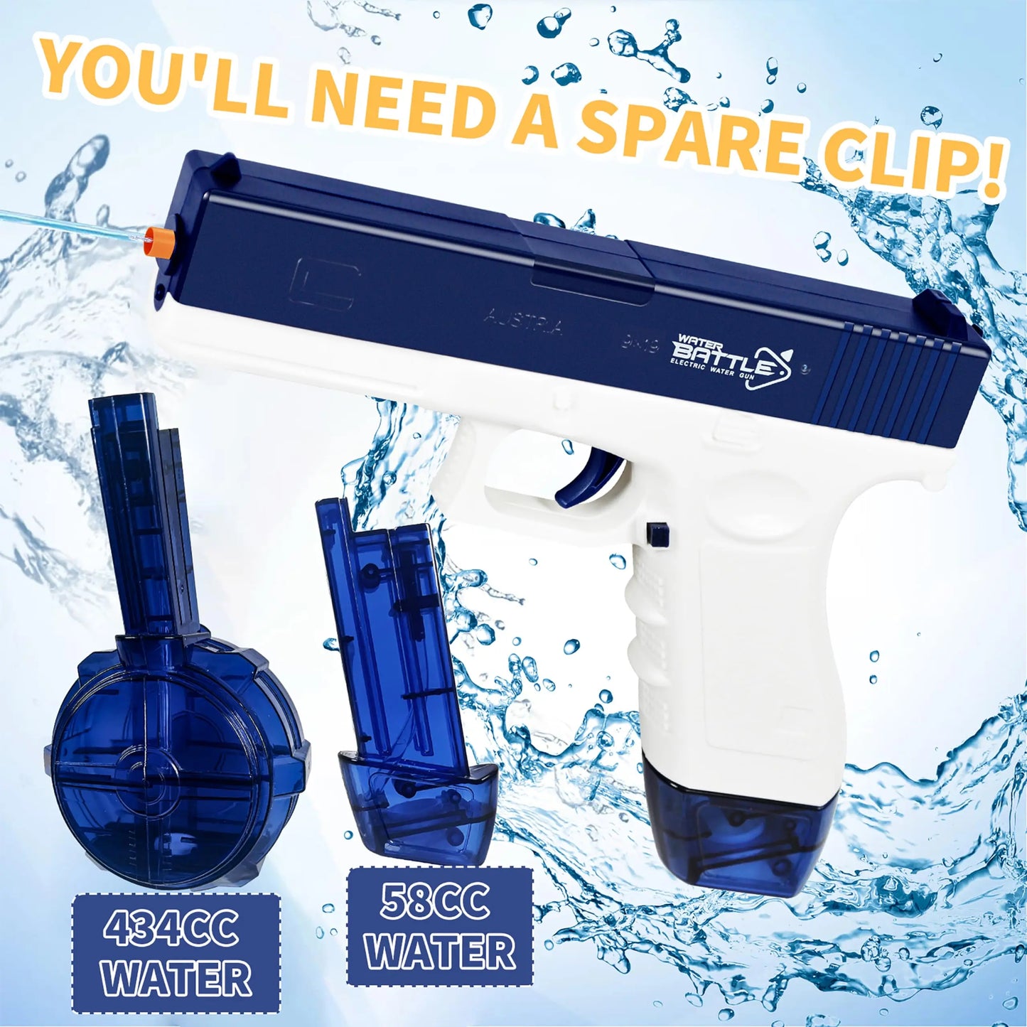 Electric Water Gun Rechargeable Automatic Spray Gun