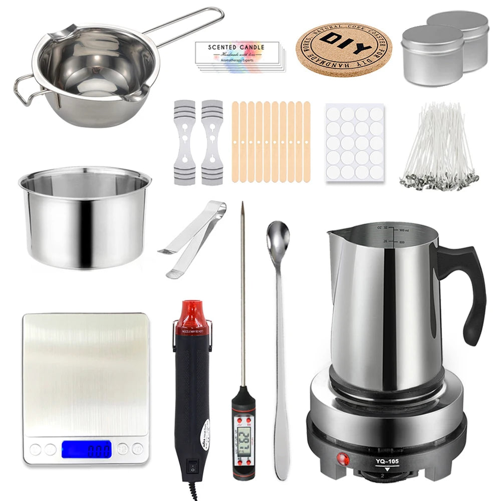 1 Set Candle Making Kit Pouring Pot Candle Making Supplies Tools Kit