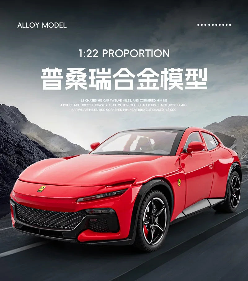 1: 22 pull FVU simulation alloy sports car model