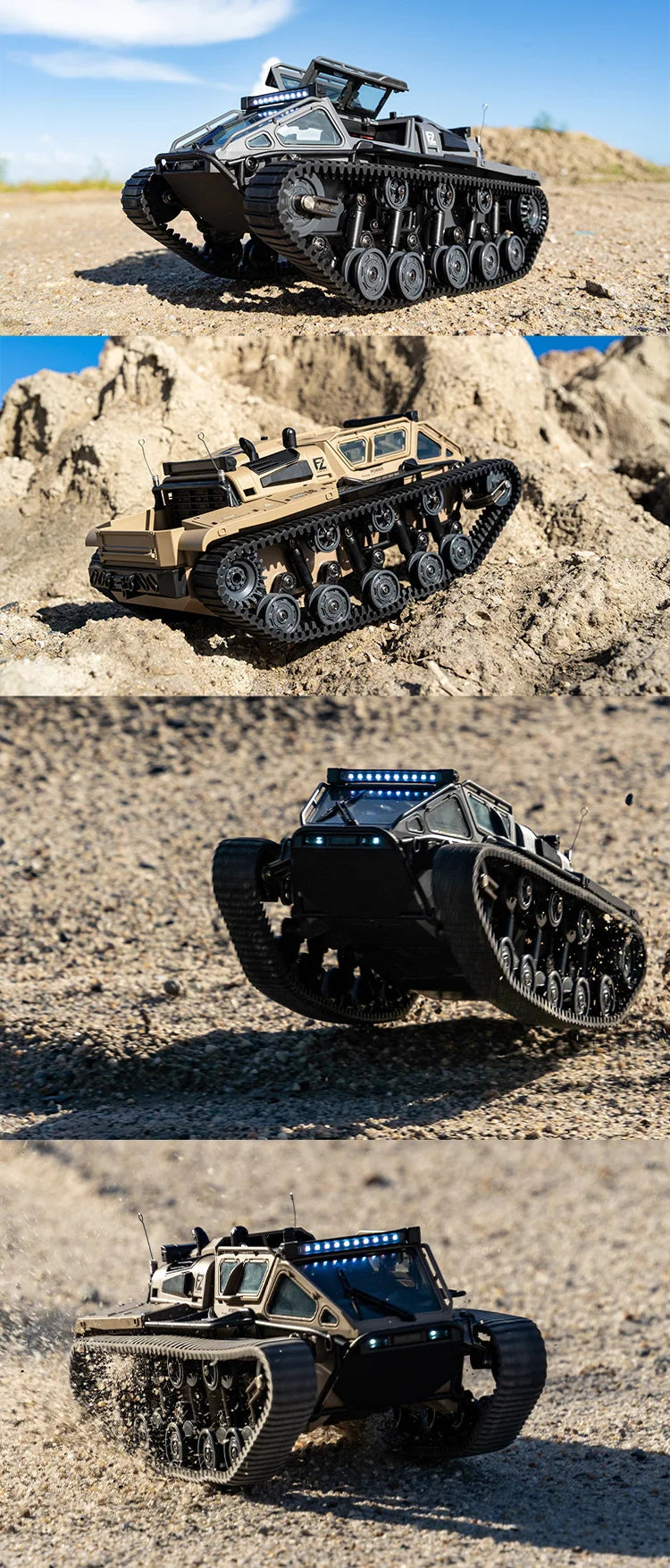 2.4G JJRC C8812 Full Scale Tracked RC Tank Remote Control Car