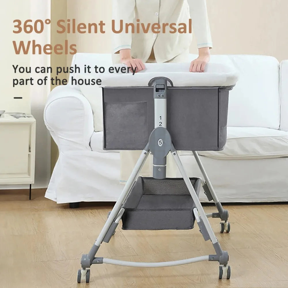 Baby Bassinet, 5-in-1 Infant Bedside Crib