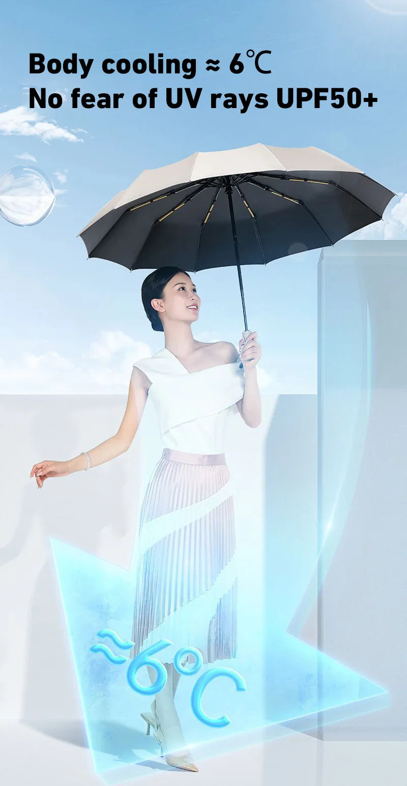 Xiaomi 24 Bone solid color automatic Umbrella