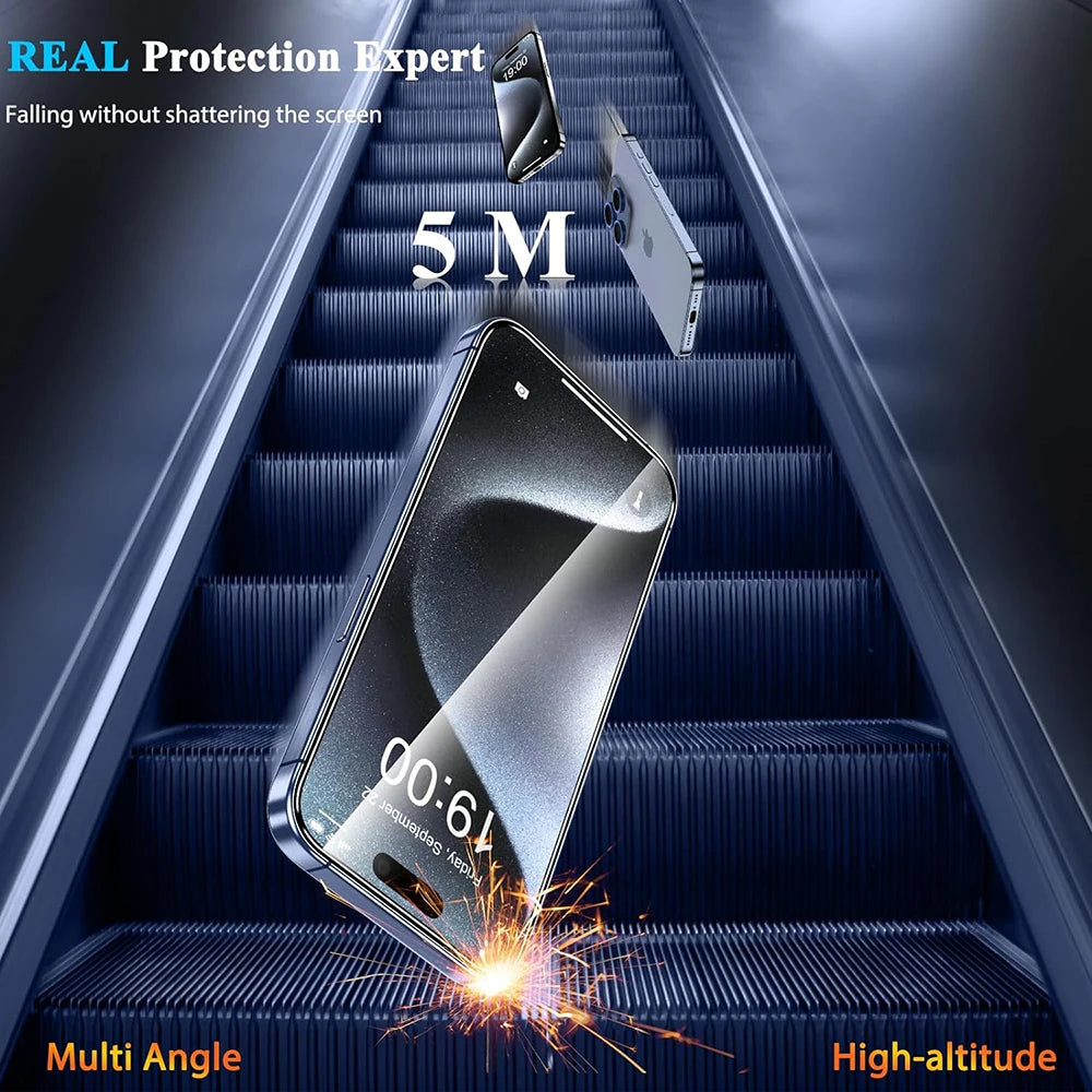 4Pcs Tempered Glass For iPhone 16 15 14 13 12 11 Pro Max Screen Protector