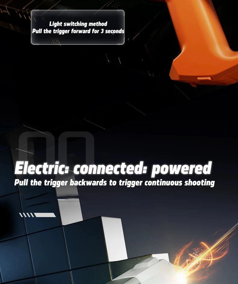 Cool Lights Electric Continuous Fire Water Gun