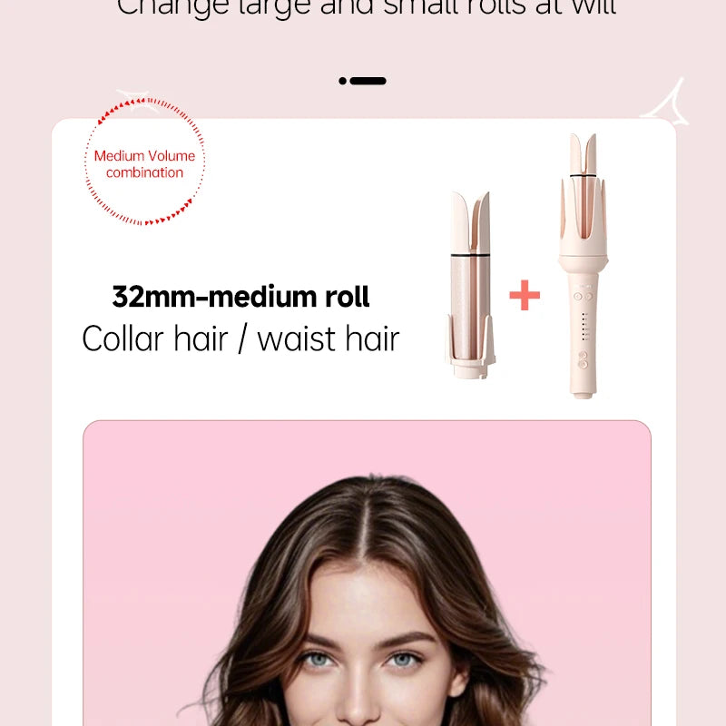 Auto Rotating Ceramic Hair Roller Professional Curling Iron
