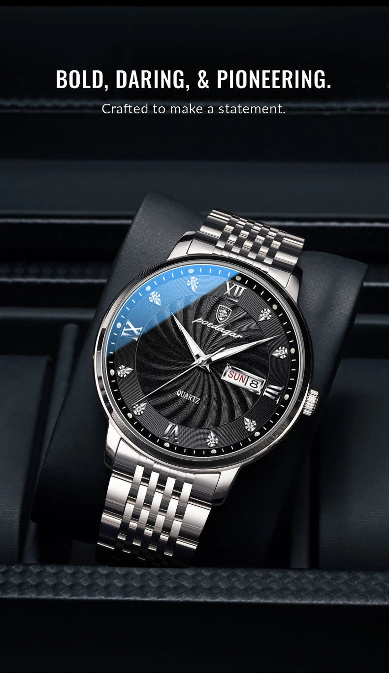 POEDAGAR Luxury Brand Man Watch Waterproof Luminous