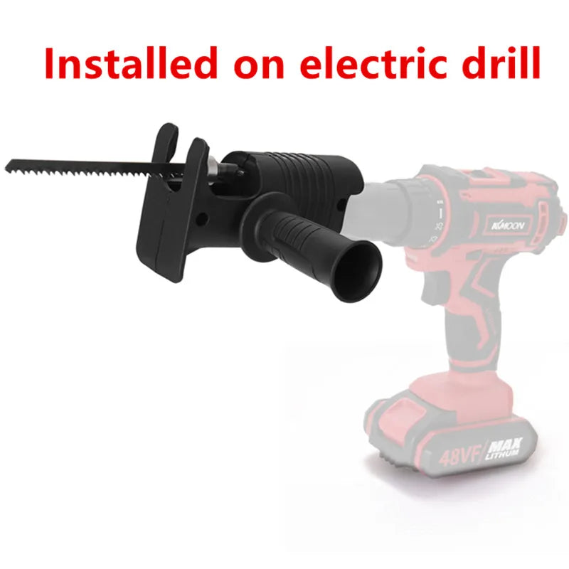 Electric Drill Modified To Reciprocating Saw