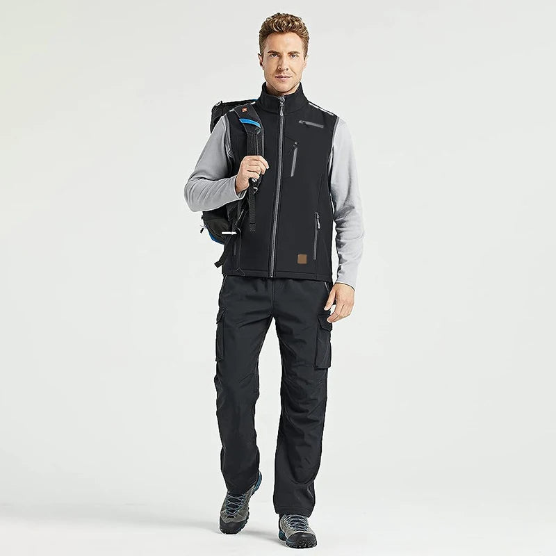Golf Vest for Men Fleece Softshell Sports Outdoor Hiking Vest