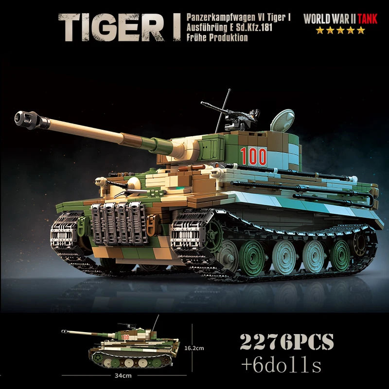 WW2 Military Classic Model Tiger Leopard KV-1 KV-2 IS-2 Heavy Tank Collection Model