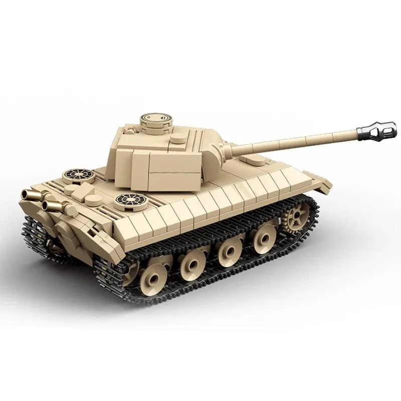 Ww2 Military World War German Leopard Medium Tank Building Blocks Bricks