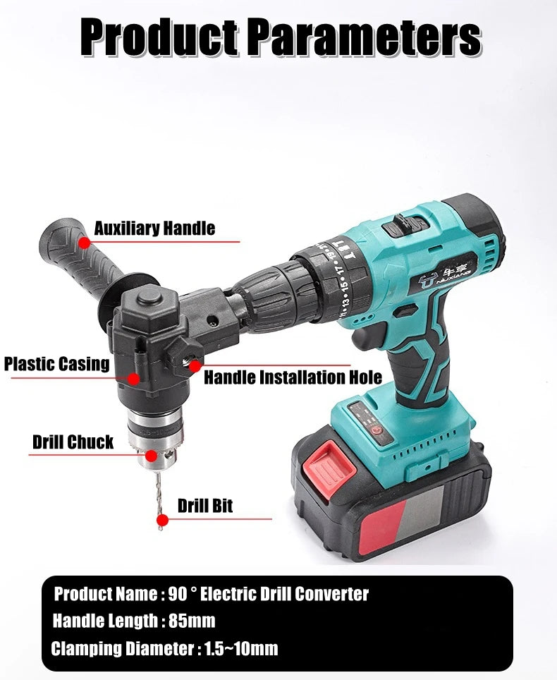 90° Three Jaw Chuck Corner Impact Drill